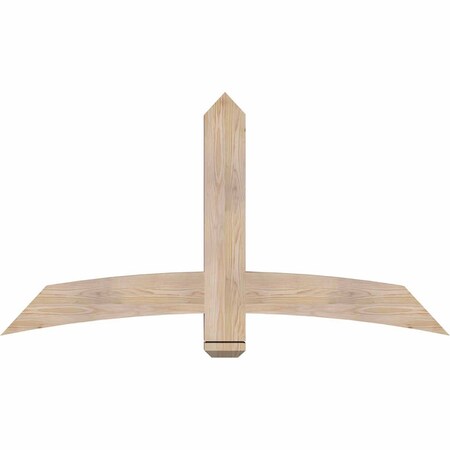 Ekena Millwork Bellingham Smooth Timber Gable Bracket, Douglas Fir, 60"W x 32"H x 3 1/2"D x 5 1/2"F, 13/12 Pitch GBW060X32X0406BEL00SDF
